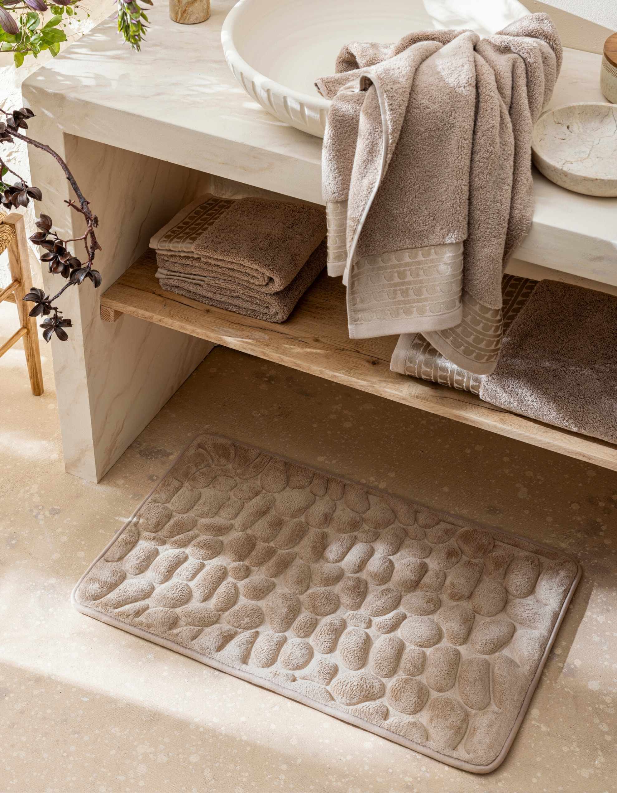 THE GALET BATH MAT | TAUPE BEIGE