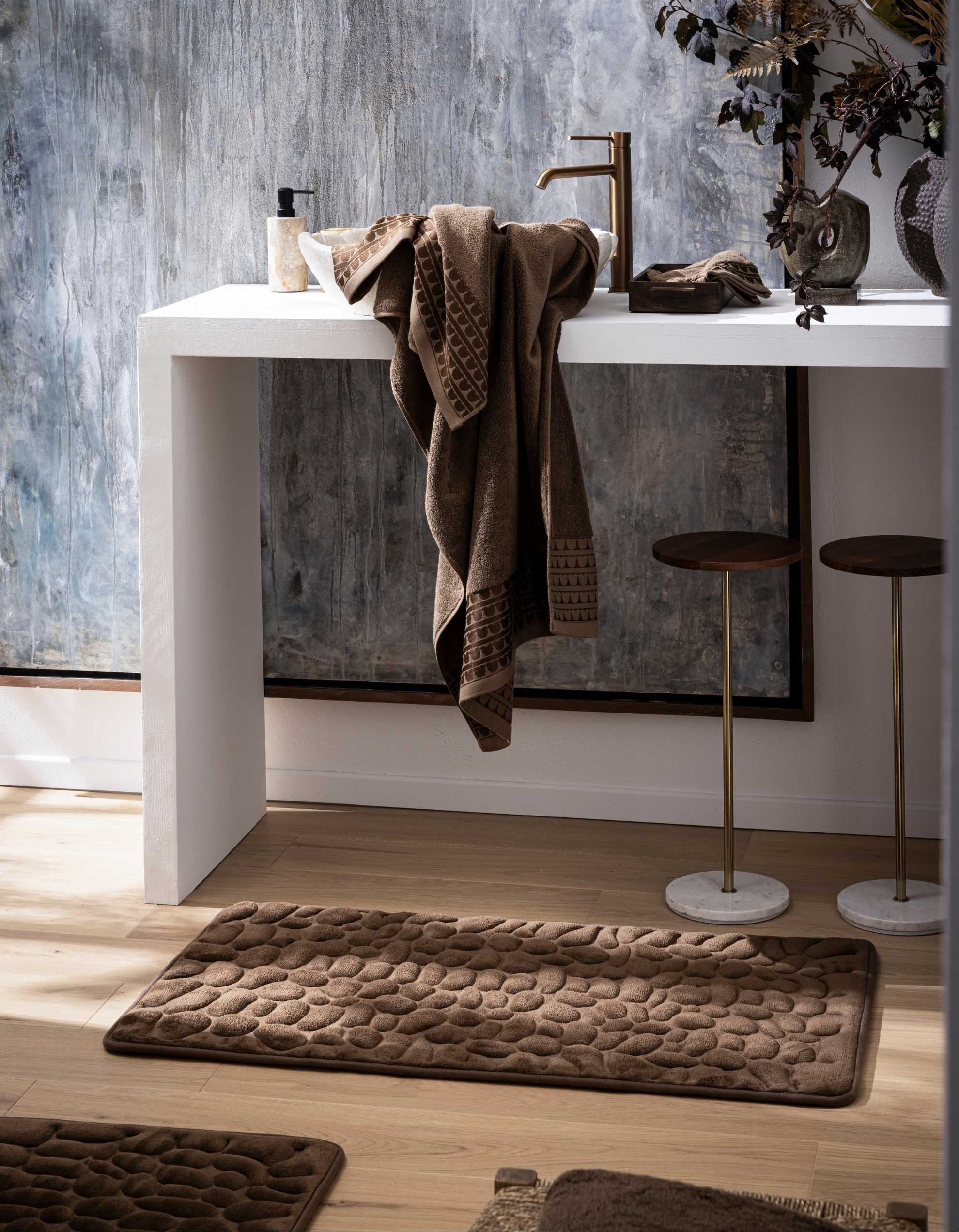 THE GALET BATH MAT | COFFEE BROWN