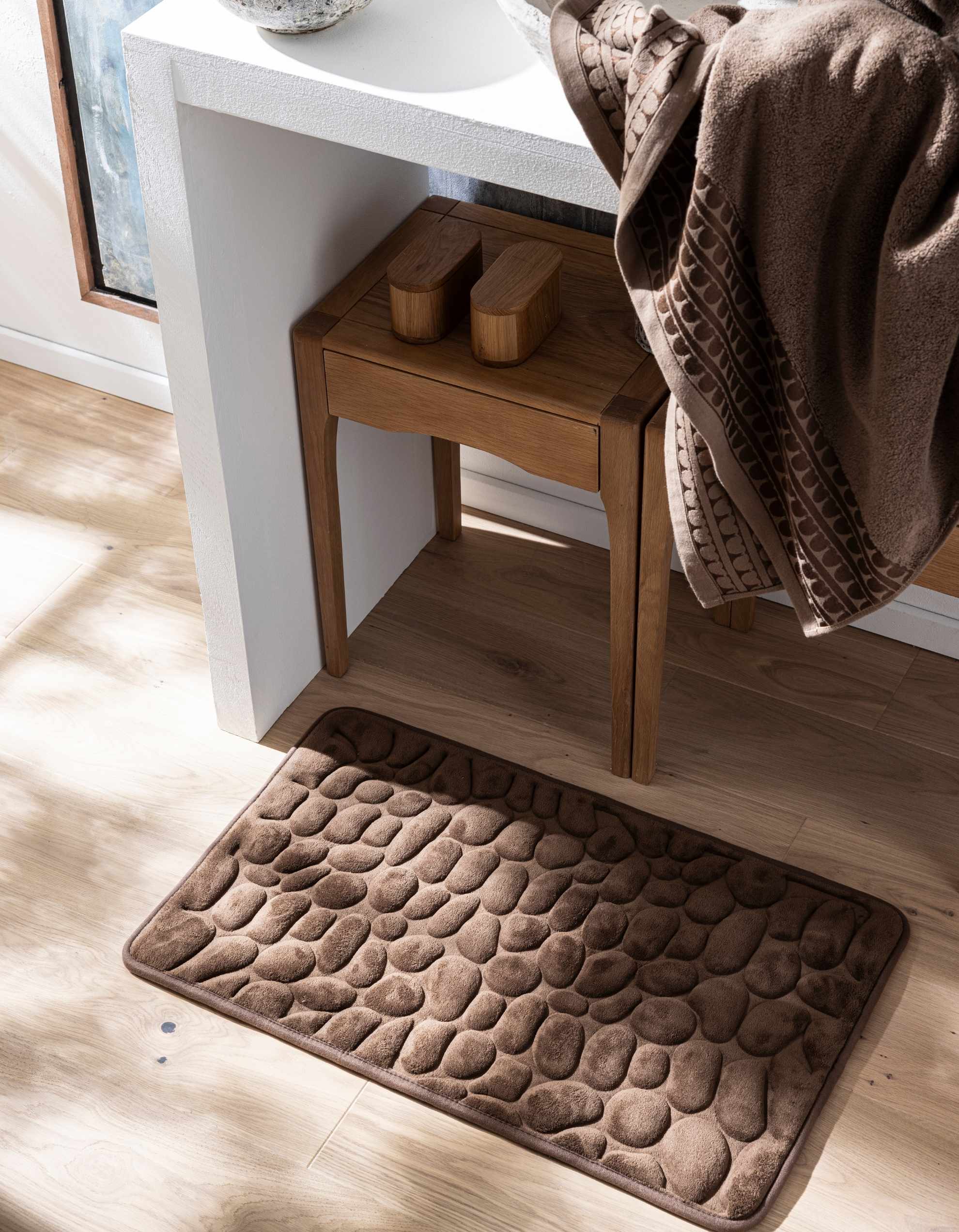 THE GALET BATH MAT | COFFEE BROWN