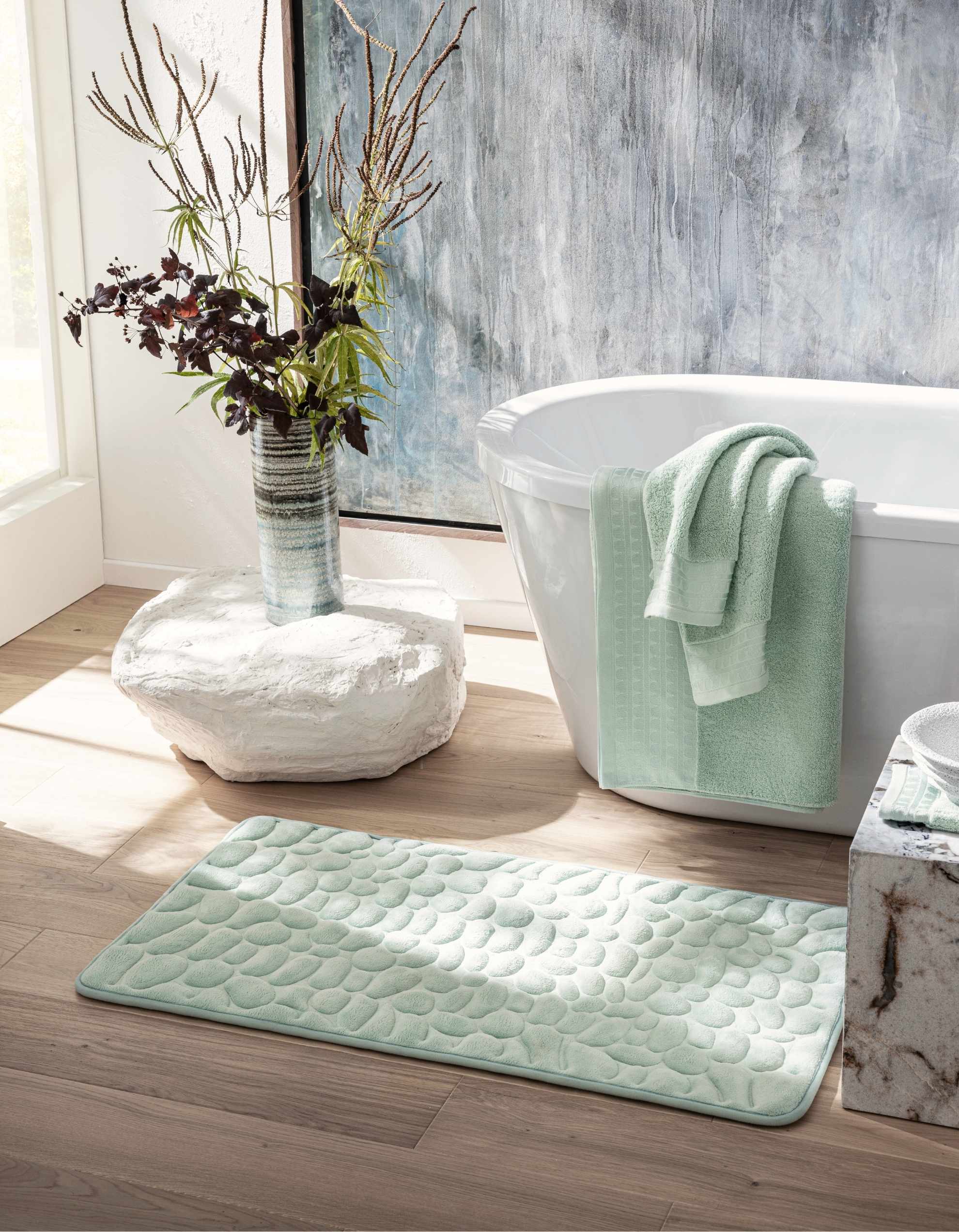 THE GALET BATH MAT | AQUA GREEN