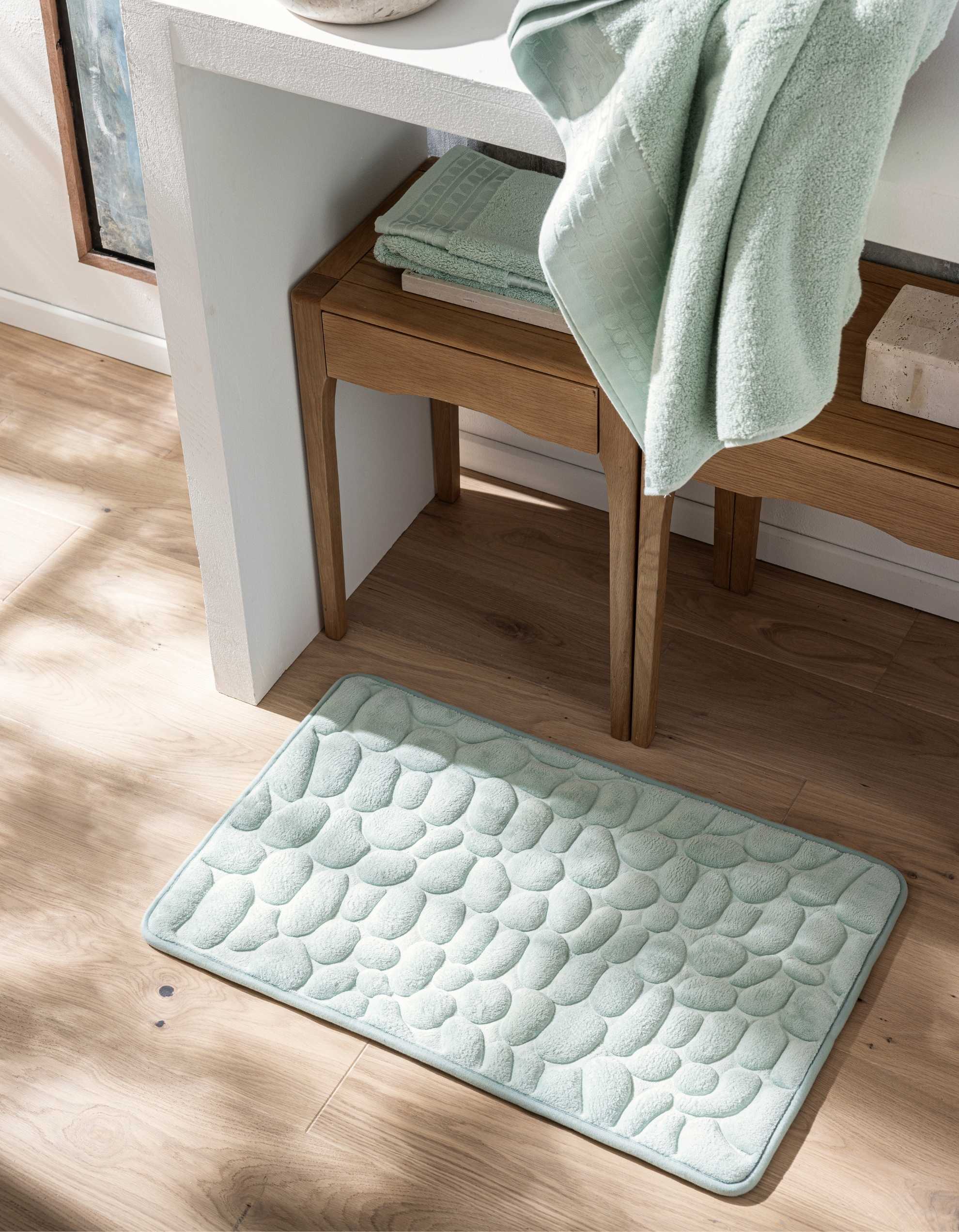 THE GALET BATH MAT | AQUA GREEN