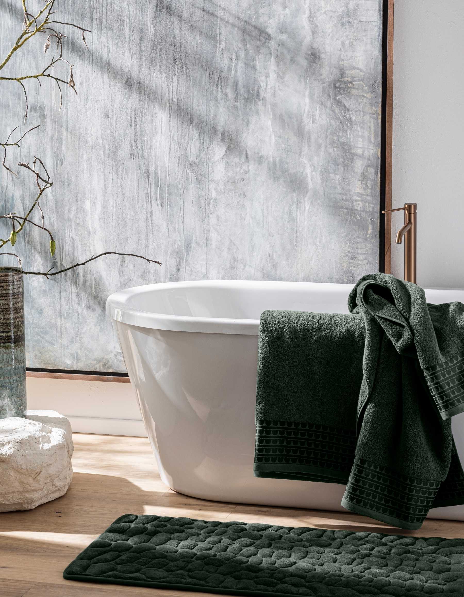 THE GALET BATH MAT | FOREST GREEN