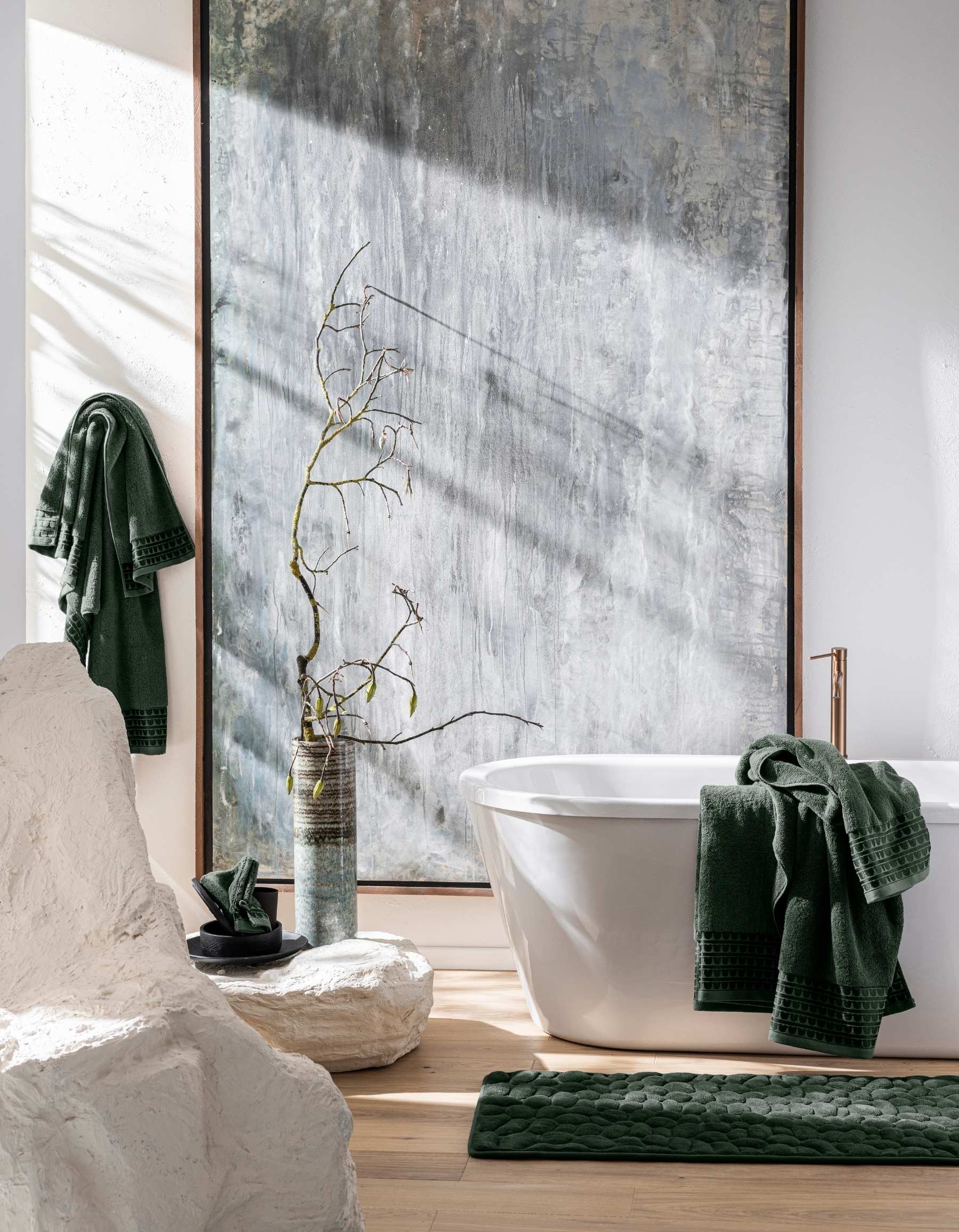 THE GALET BATH MAT | FOREST GREEN